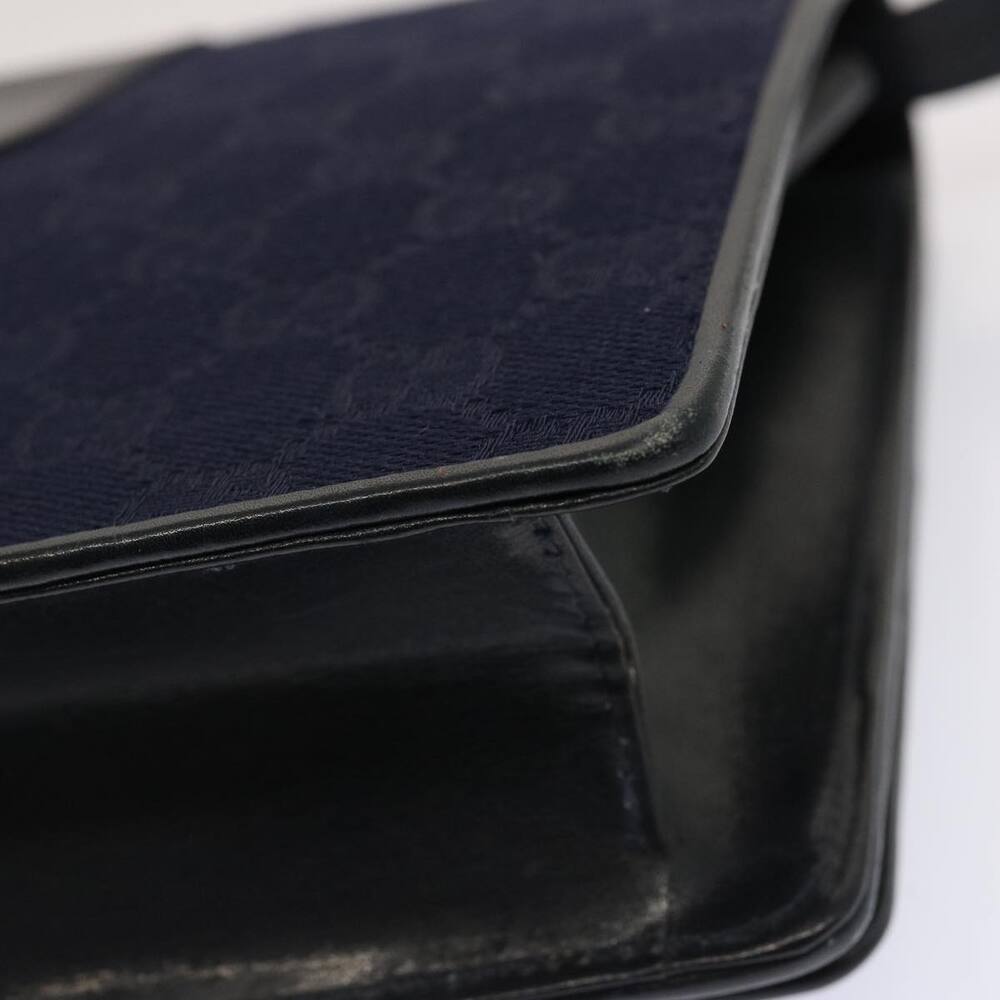 GUCCI GG Canvas Shoulder Bag Navy Black - Picture 13 of 16